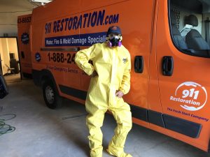 hazmat-suit-911-restoration-van-water-damage-repair Orange County